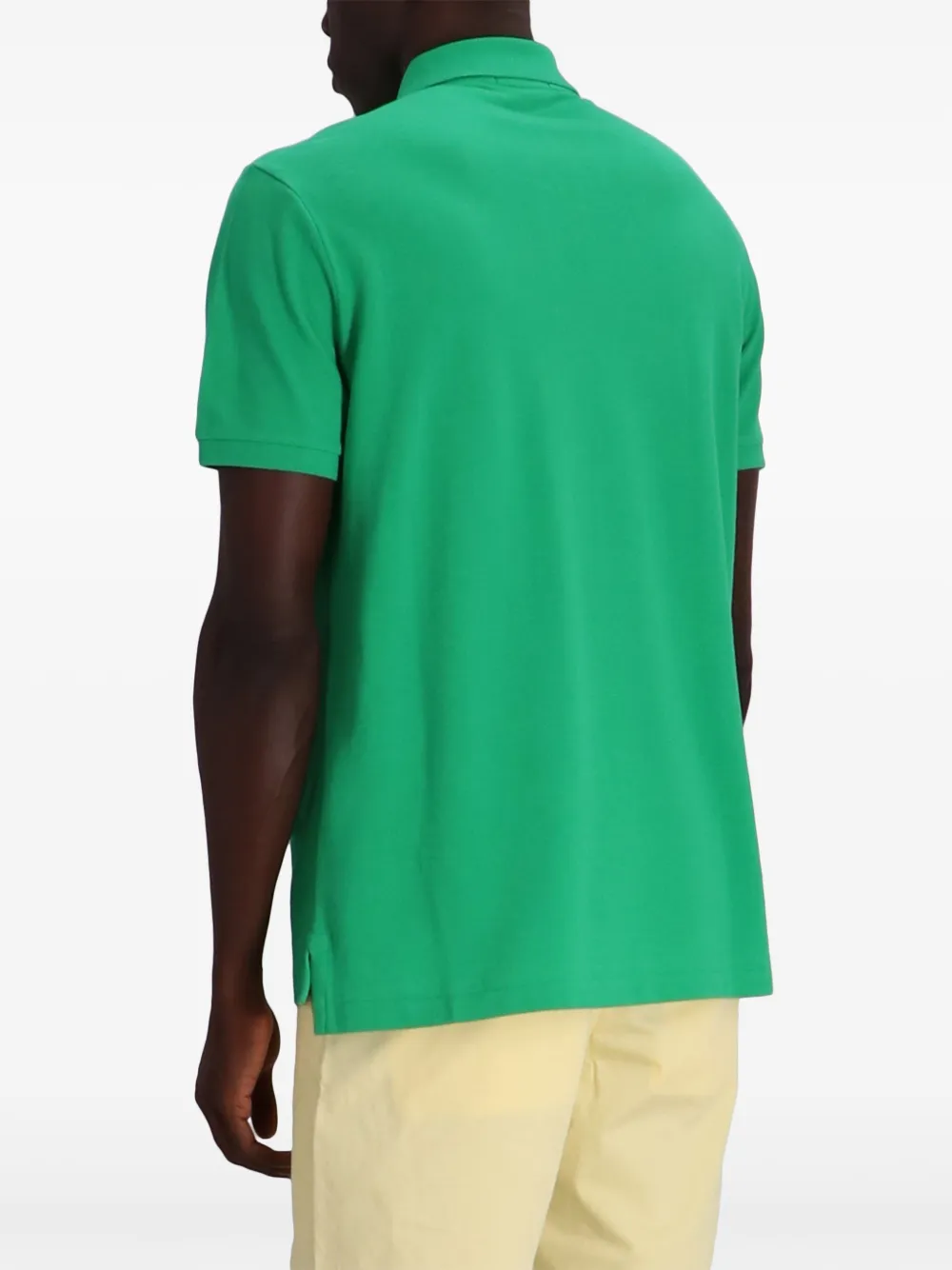 Polo Ralph Lauren Cotton Mesh Custom Slim Fit Polo Shirt In Green