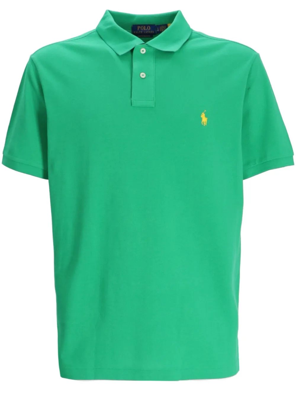 Polo Ralph Lauren Cotton Mesh Custom Slim Fit Polo Shirt In Green
