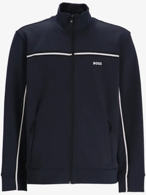 BOSS veste zippée à logo imprimé
