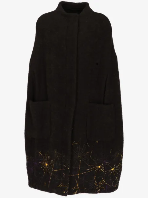 Dries Van Noten Pre-Owned capa bordada 1990