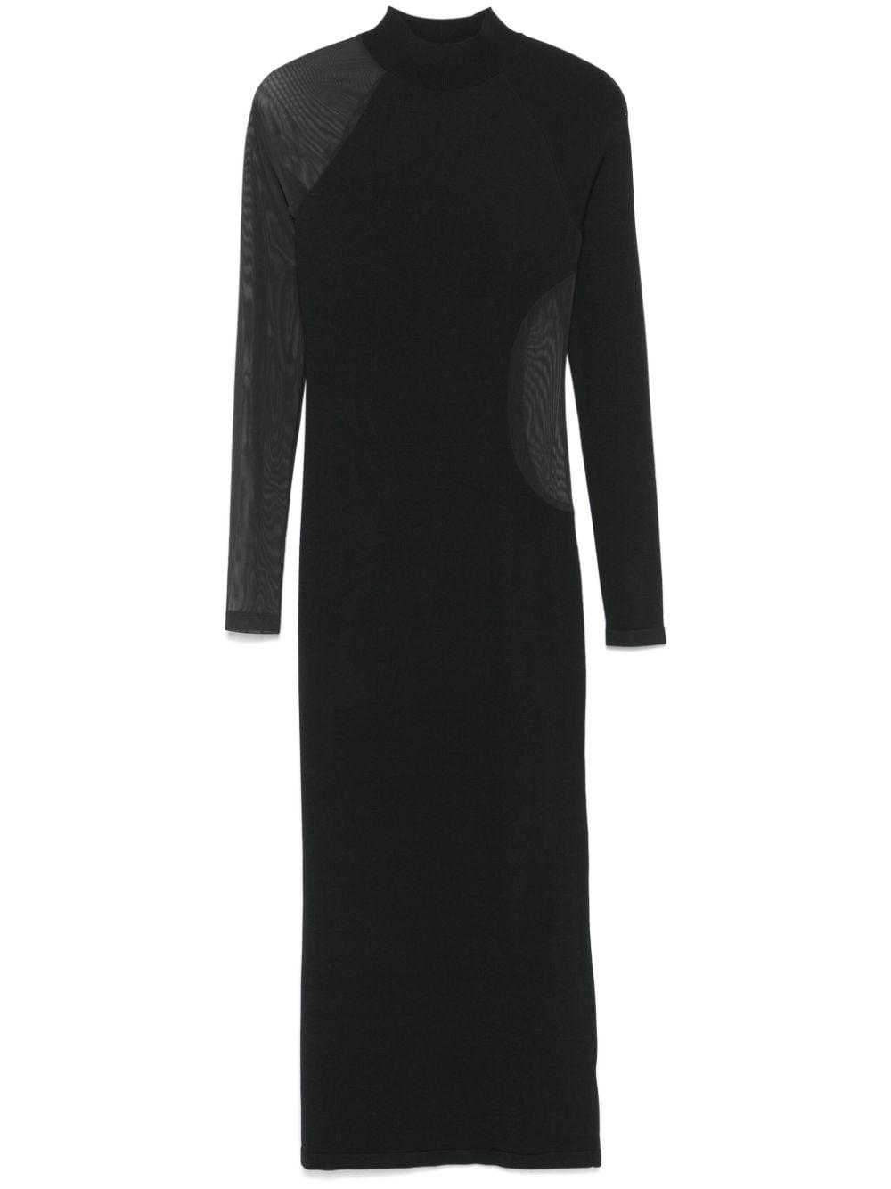 Shop Y-3 Panelled Midi Dress In Black