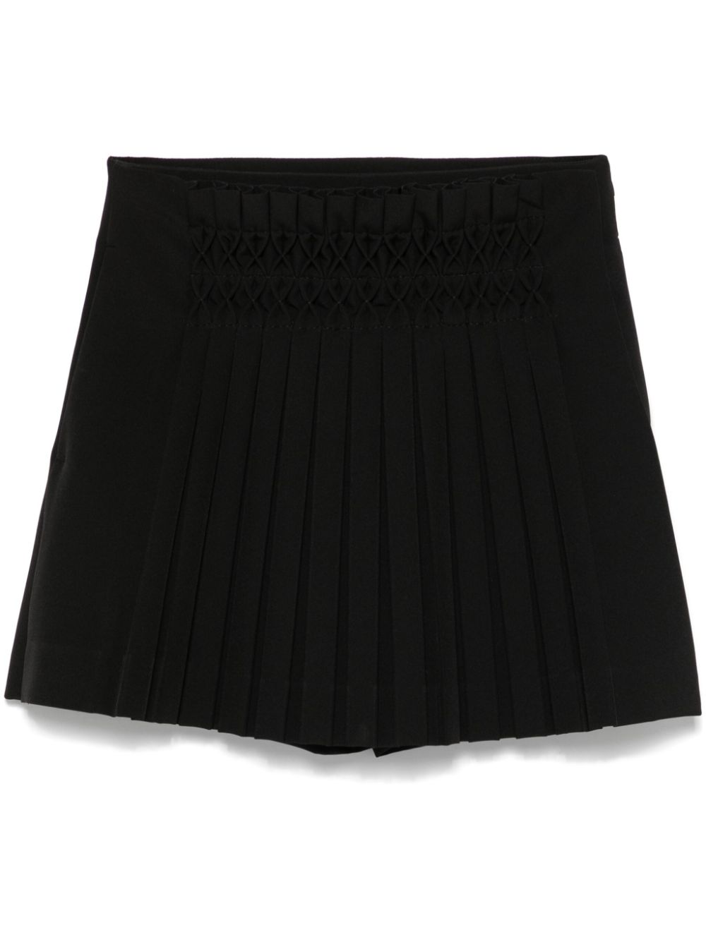 smocking-details skorts