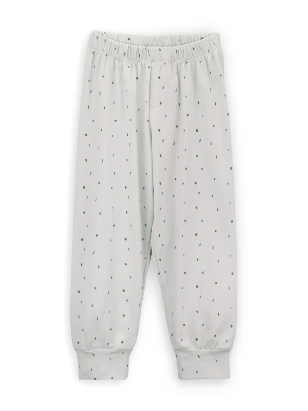  Knot Pencil Dots Pyjamas - White 