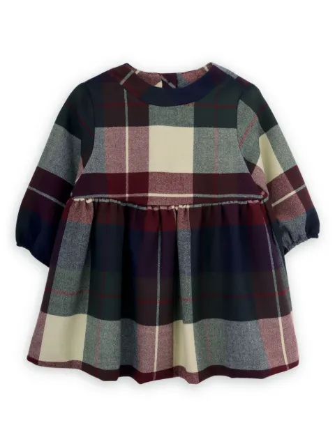 Knot check-patten dress