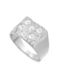 Bleue Burnham Rose Garden Impression signet ring - Silver