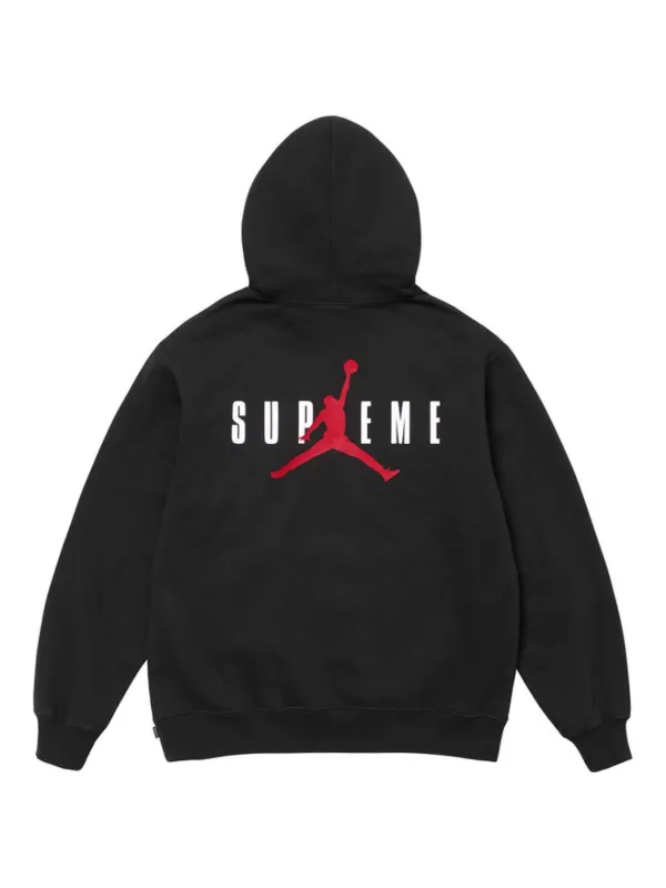 Supreme x Jordan Hoodie Black FARFETCH TR