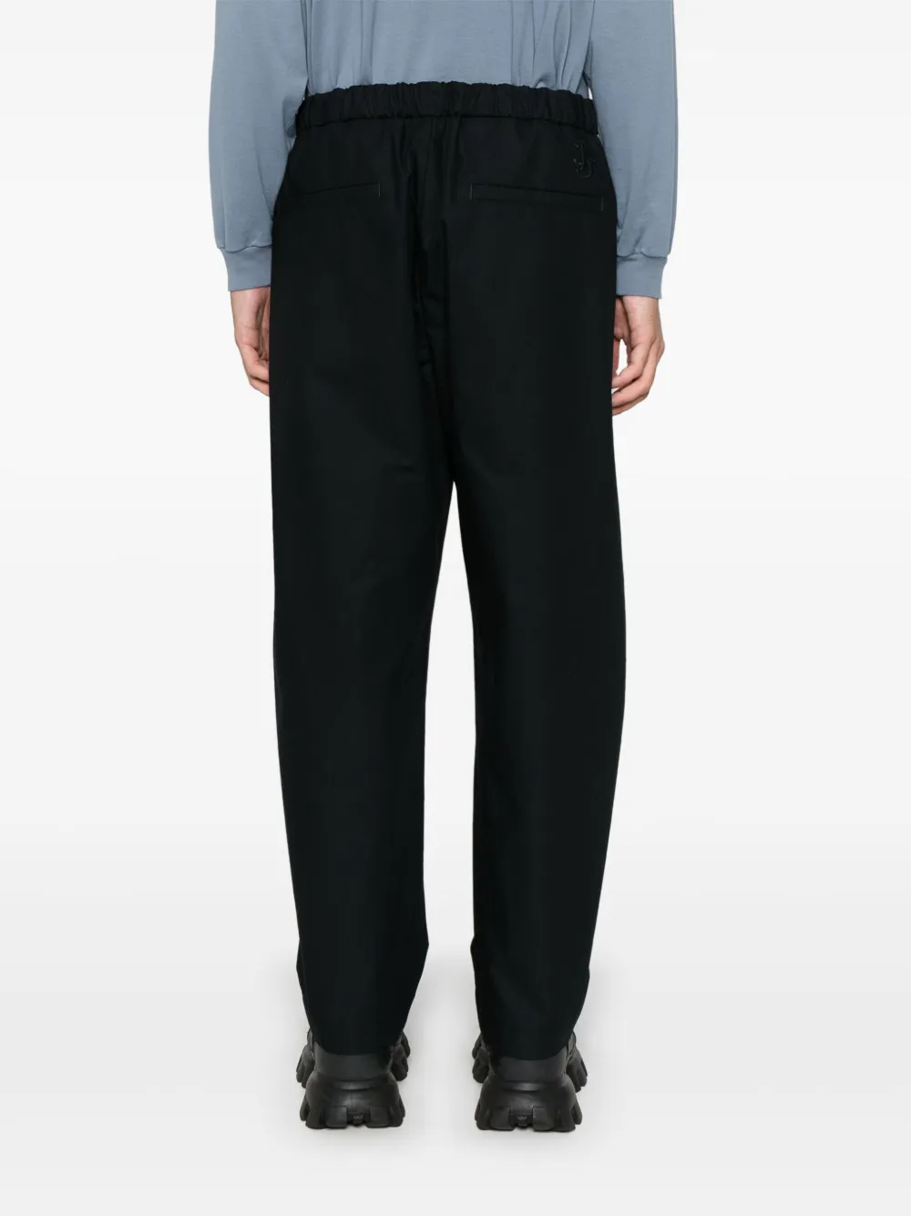 Jil Sander Broek met toelopende pijpen Blauw