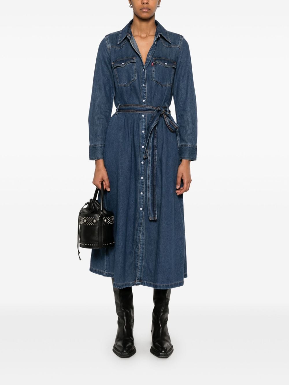 Levi's Quinney denim dress - Blauw