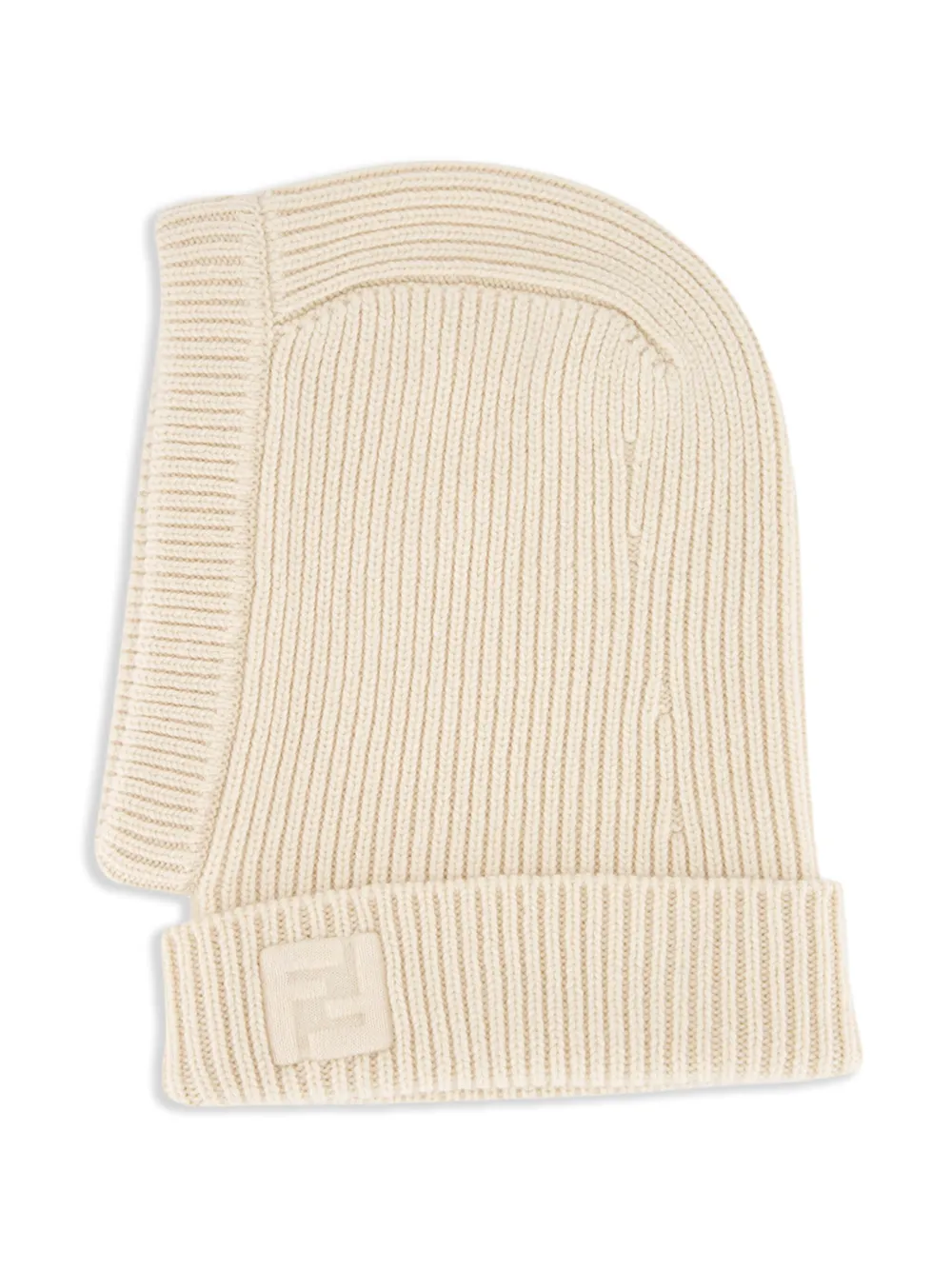 FENDI Geribbelde balaclava Beige