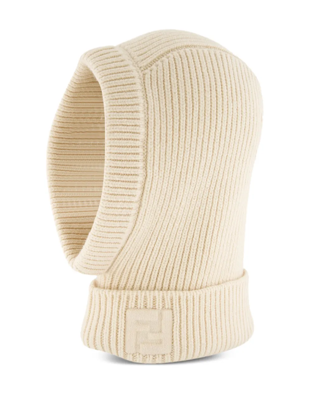 FENDI Geribbelde balaclava Beige