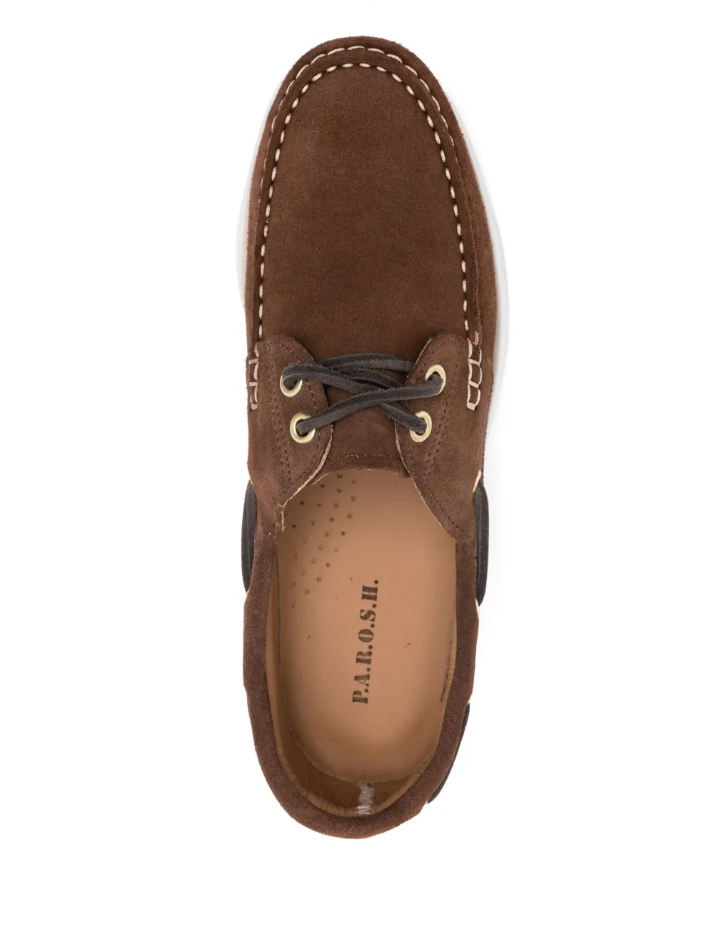 P.A.R.O.S.H. suede boat shoes Brown