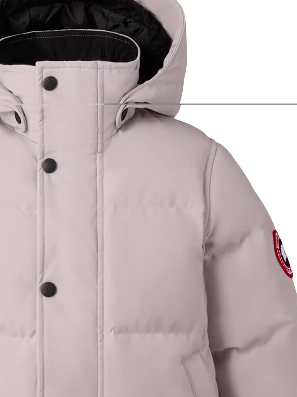 Canada Goose Kids Gewatteerd jack met logopatch - Beige