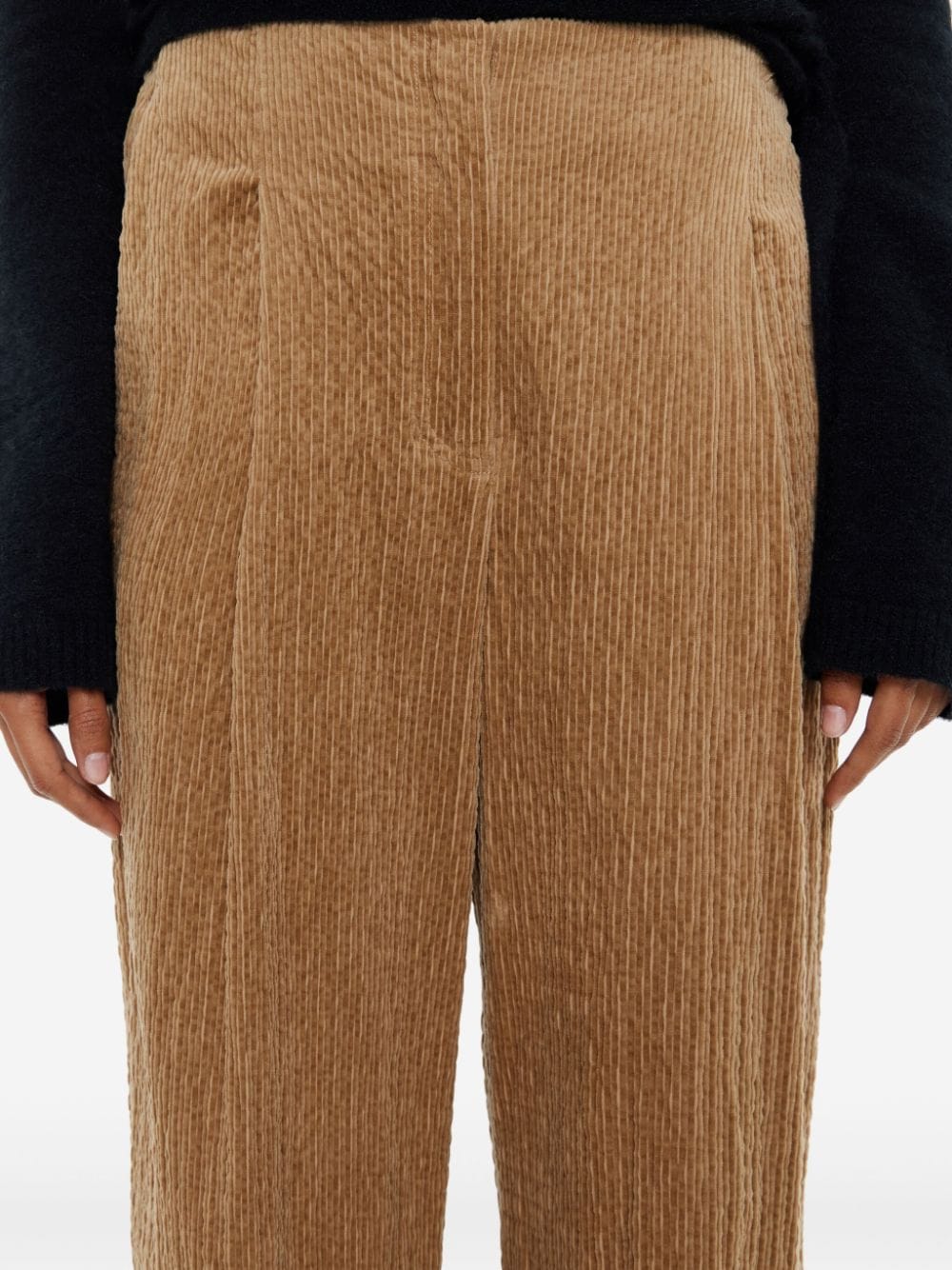 Shop Bimba Y Lola Darted Tapered-leg Trousers In Neutrals