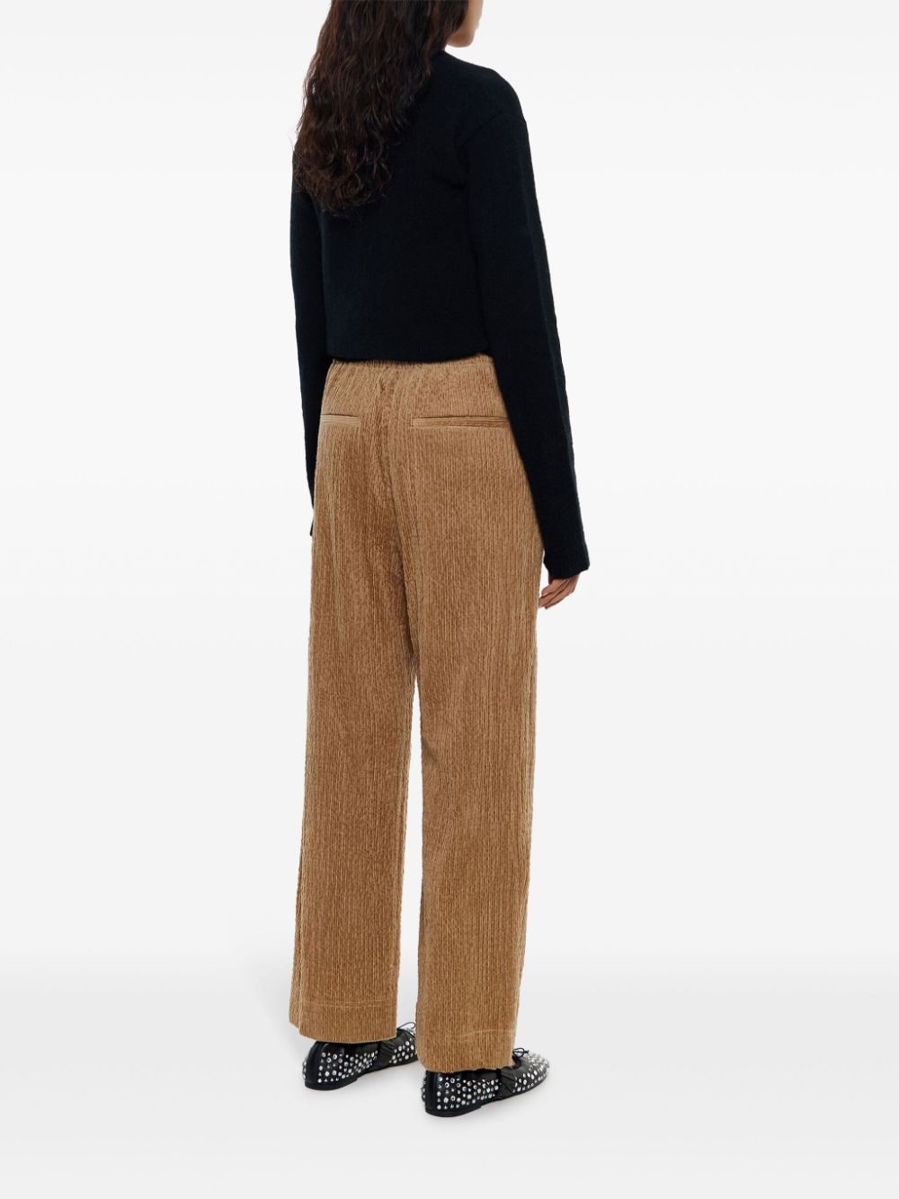 Shop Bimba Y Lola Darted Tapered-leg Trousers In Neutrals