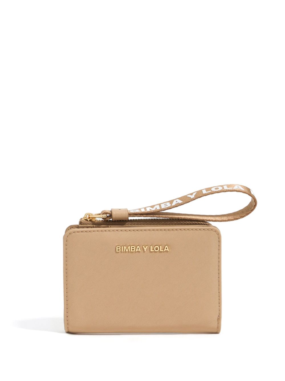 Bimba y Lola logo-lettering purse - Nude