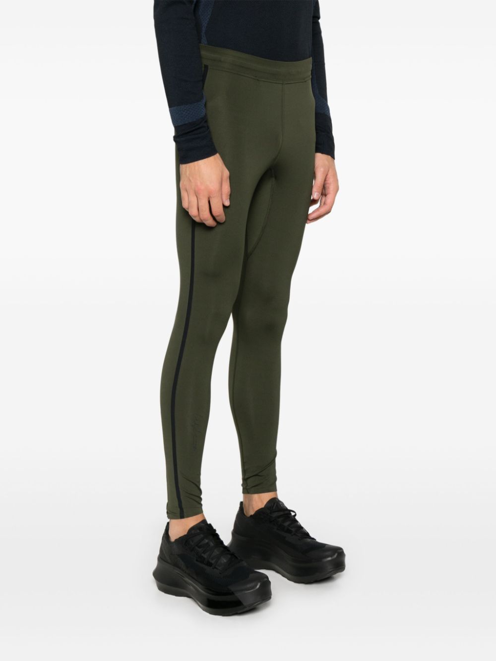 Y-3 Legging met logoprint Groen