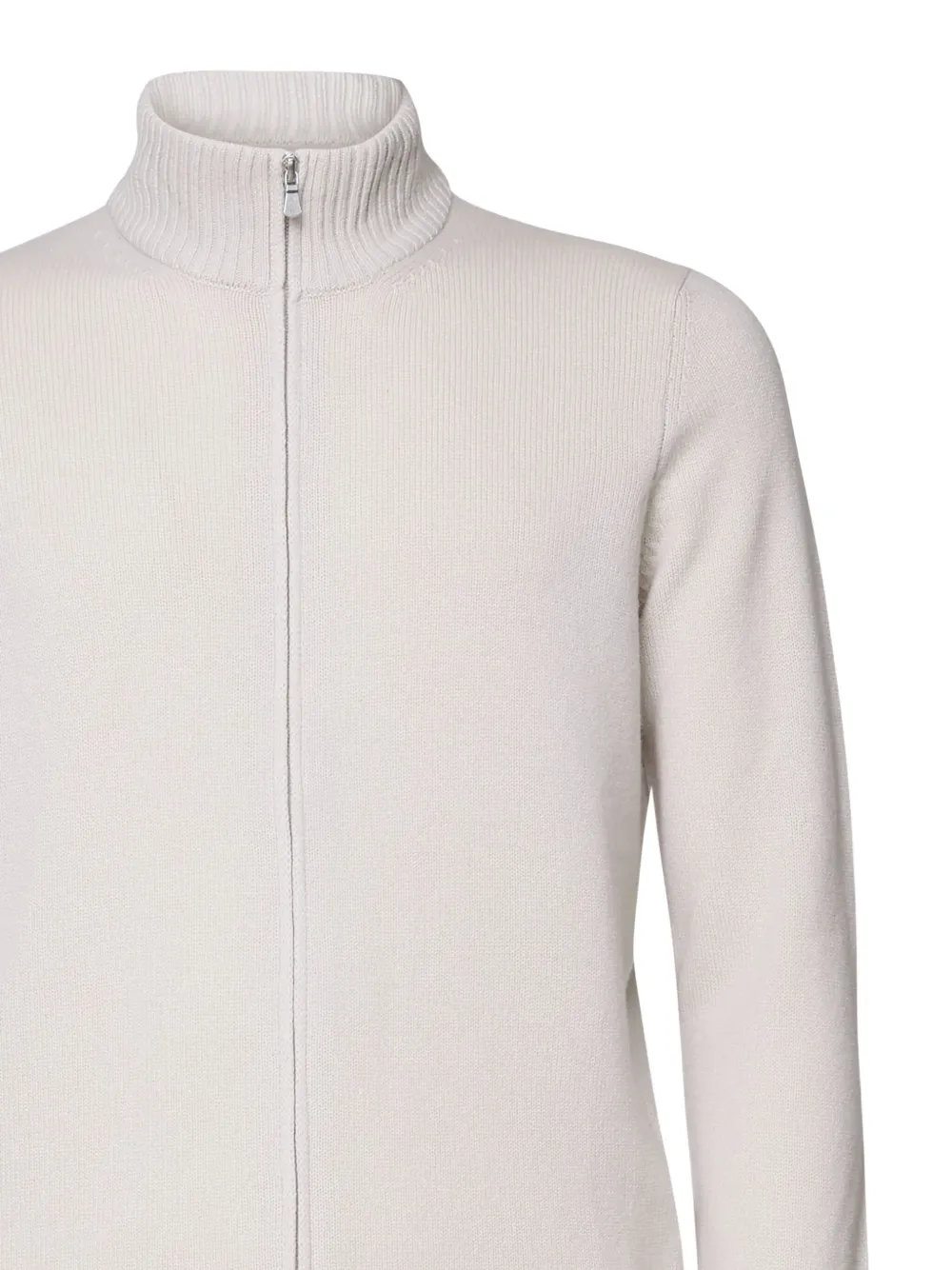 Giuliano Galiano Vest met hoge hals en rits Wit