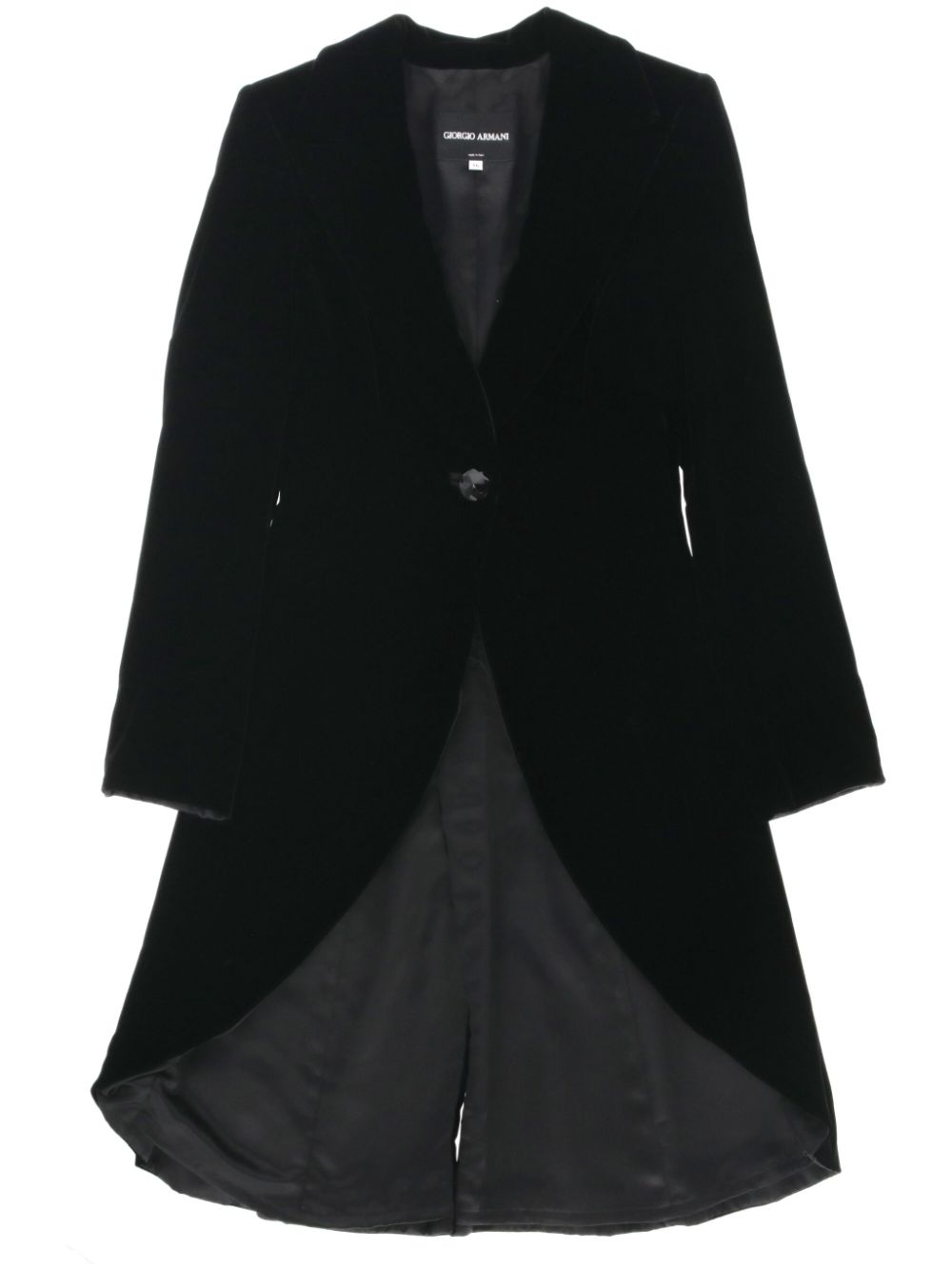 Giorgio Armani Pre-Owned 2000s A-line coat – Black