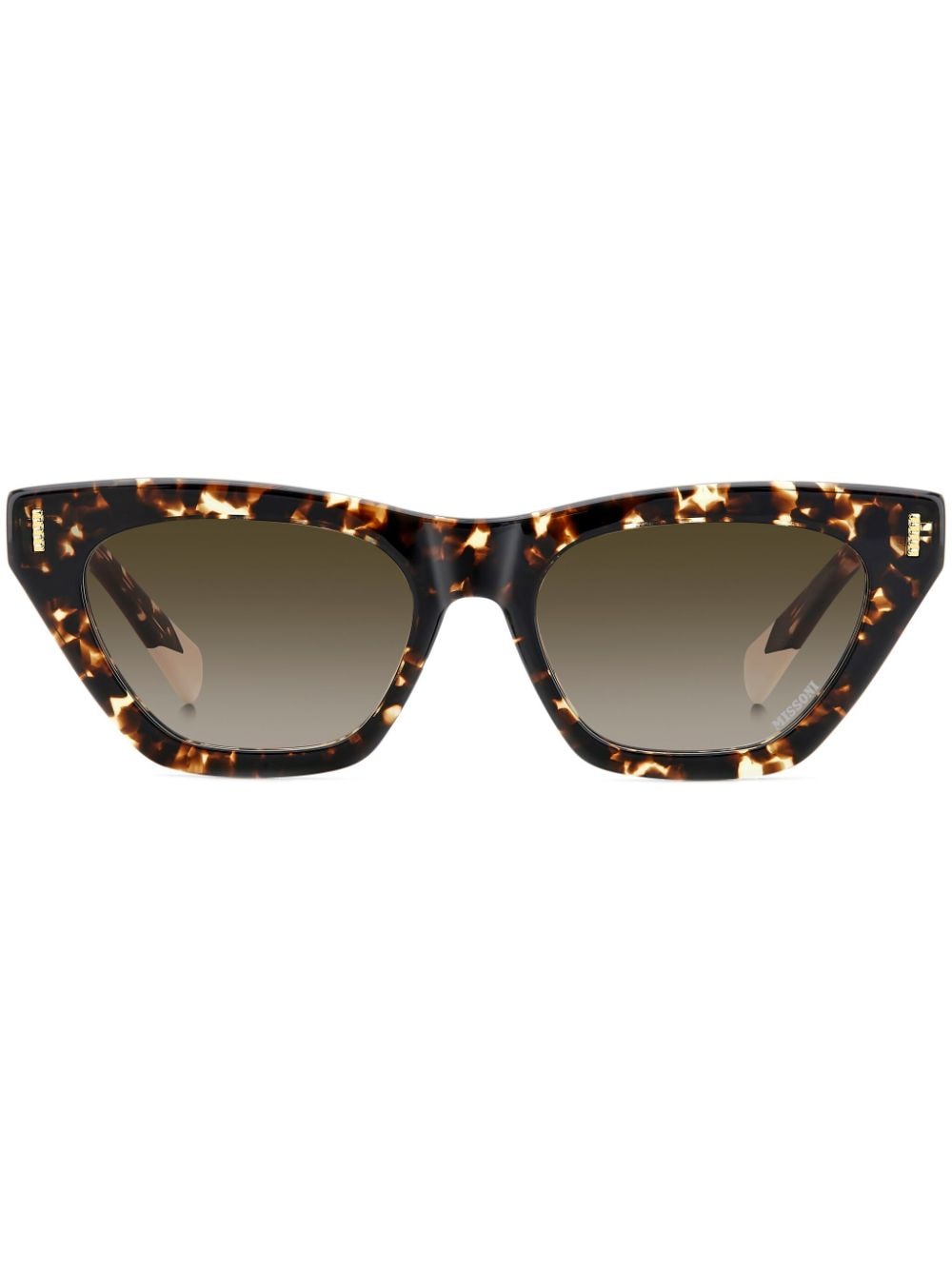 Shop Missoni Eyewear Tortoiseshell-effect Cat-eye Sunglasses In Black