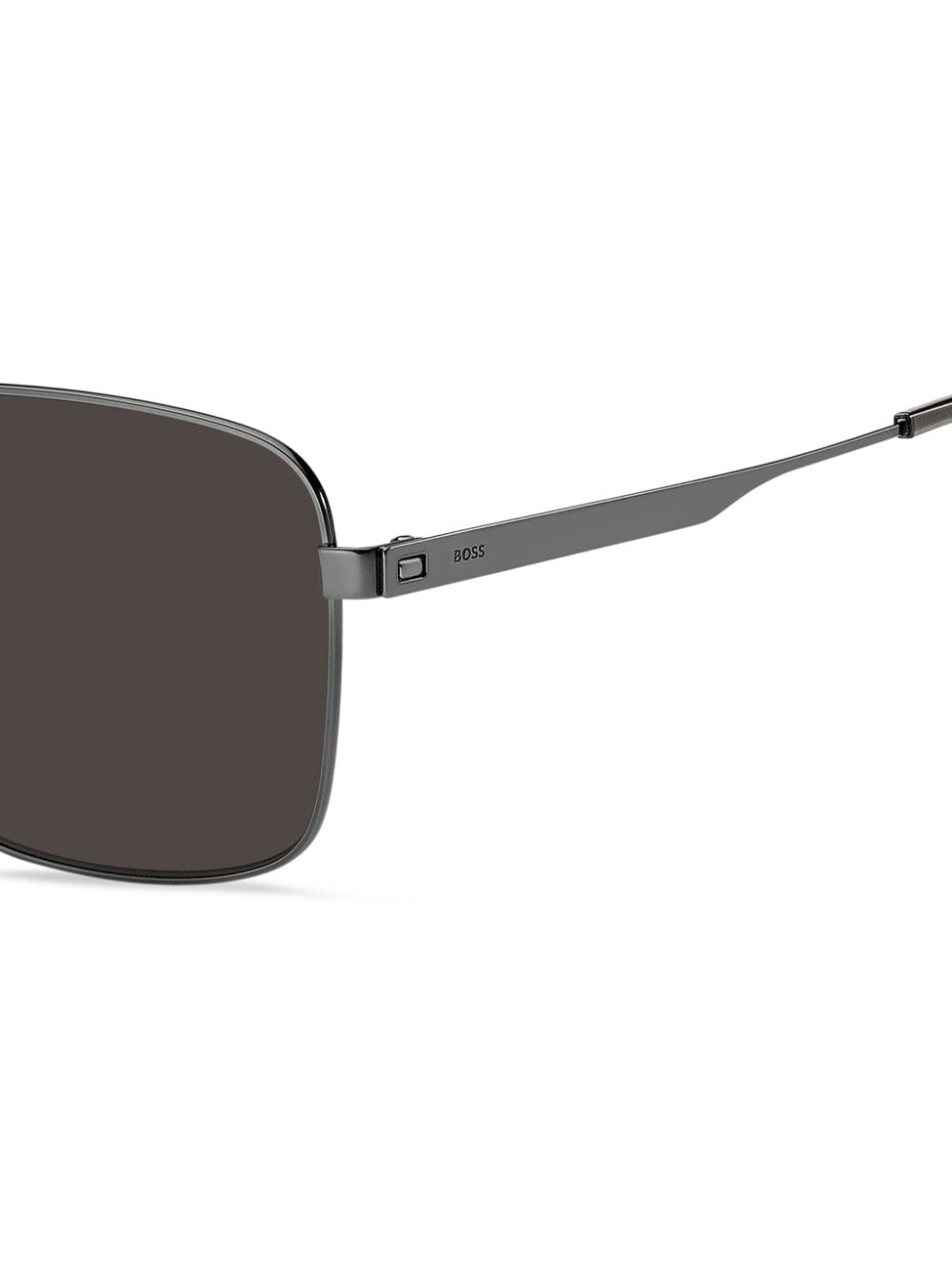 Shop Hugo Boss Square-frame Sunglasses In Grey