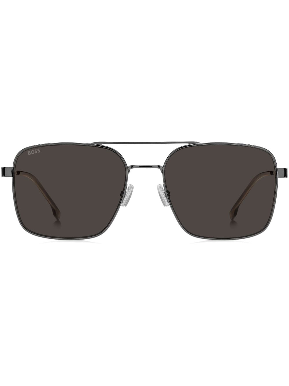 Shop Hugo Boss Square-frame Sunglasses In Grey