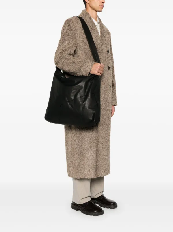 Discord Yohji Yamamoto レザーショルダーバッグ | ブラック