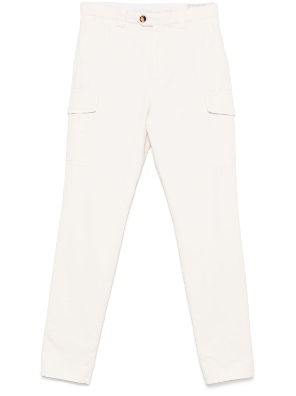 Brunello Cucinelli Cotton Cargo Pants In Neutrals