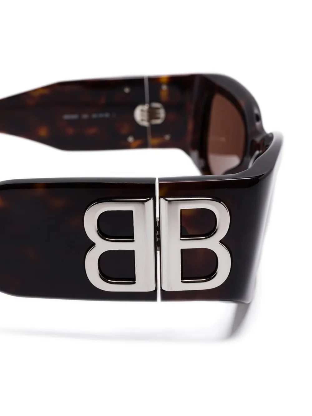 Balenciaga Eyewear Zonnebril met rechthoekig montuur Bruin