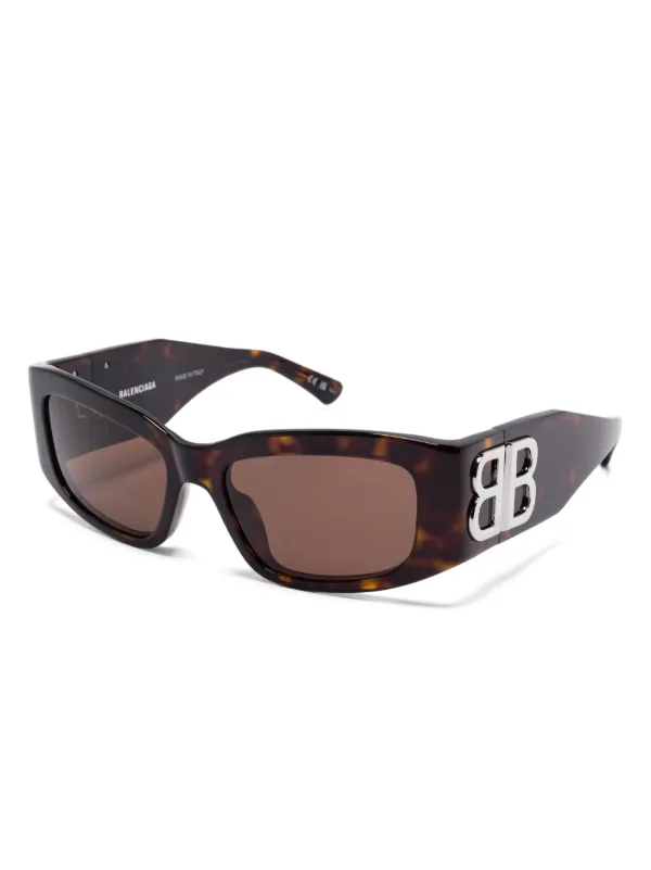 Balenciaga(バレンシアガ) ブラウン スクエアサングラス Balenciaga Eyewear スクエアフレーム サングラス | ブラウン