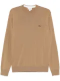 Lacoste crocodile-patch sweater - Brown