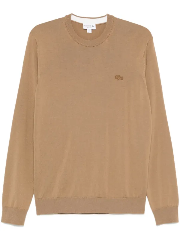Lacoste crocodile-patch Sweater Brown FARFETCH IN