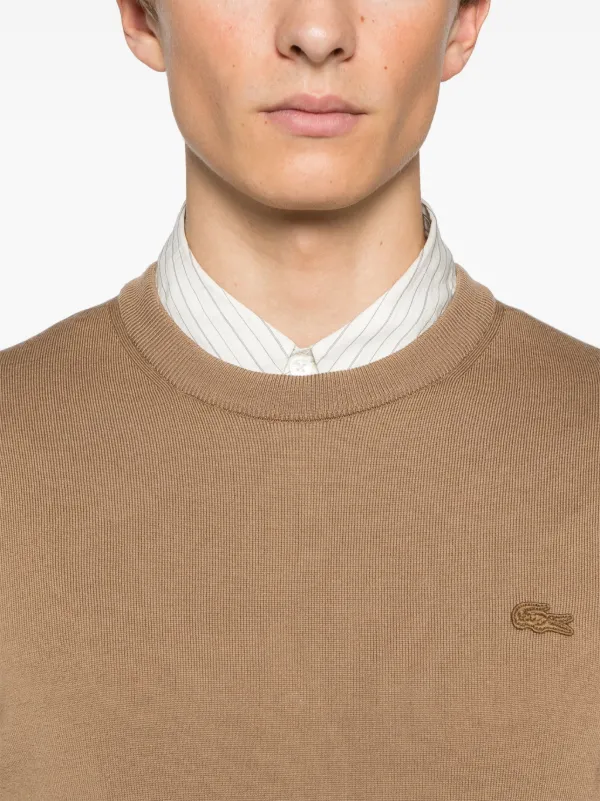 Lacoste crocodile-patch Sweater Brown FARFETCH OM