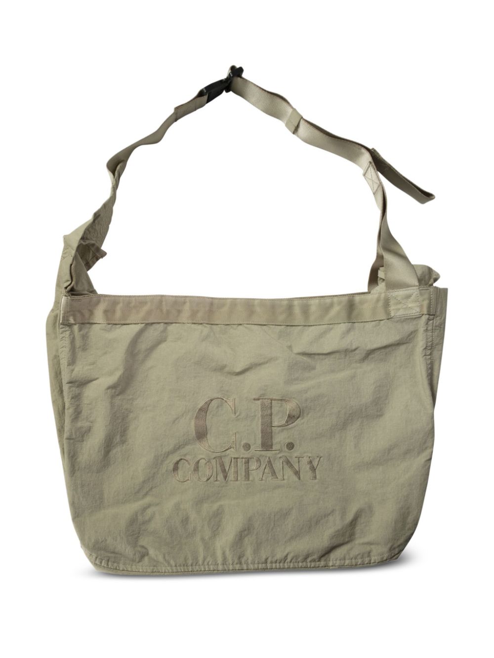 Shop C.p. Company Plain Paper Touch Shoulder Bag In 绿色