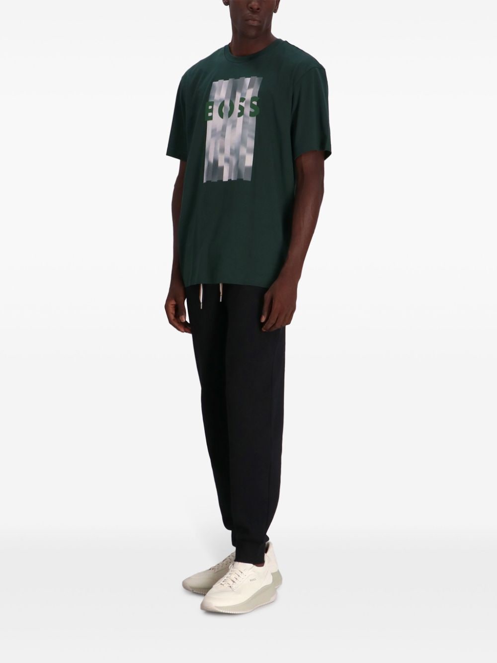 BOSS logo-print T-shirt - Groen