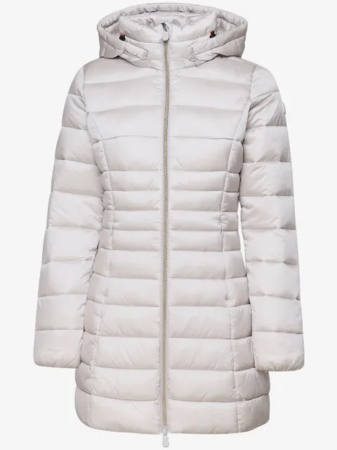 Save The Duck logo-patch padded coat
