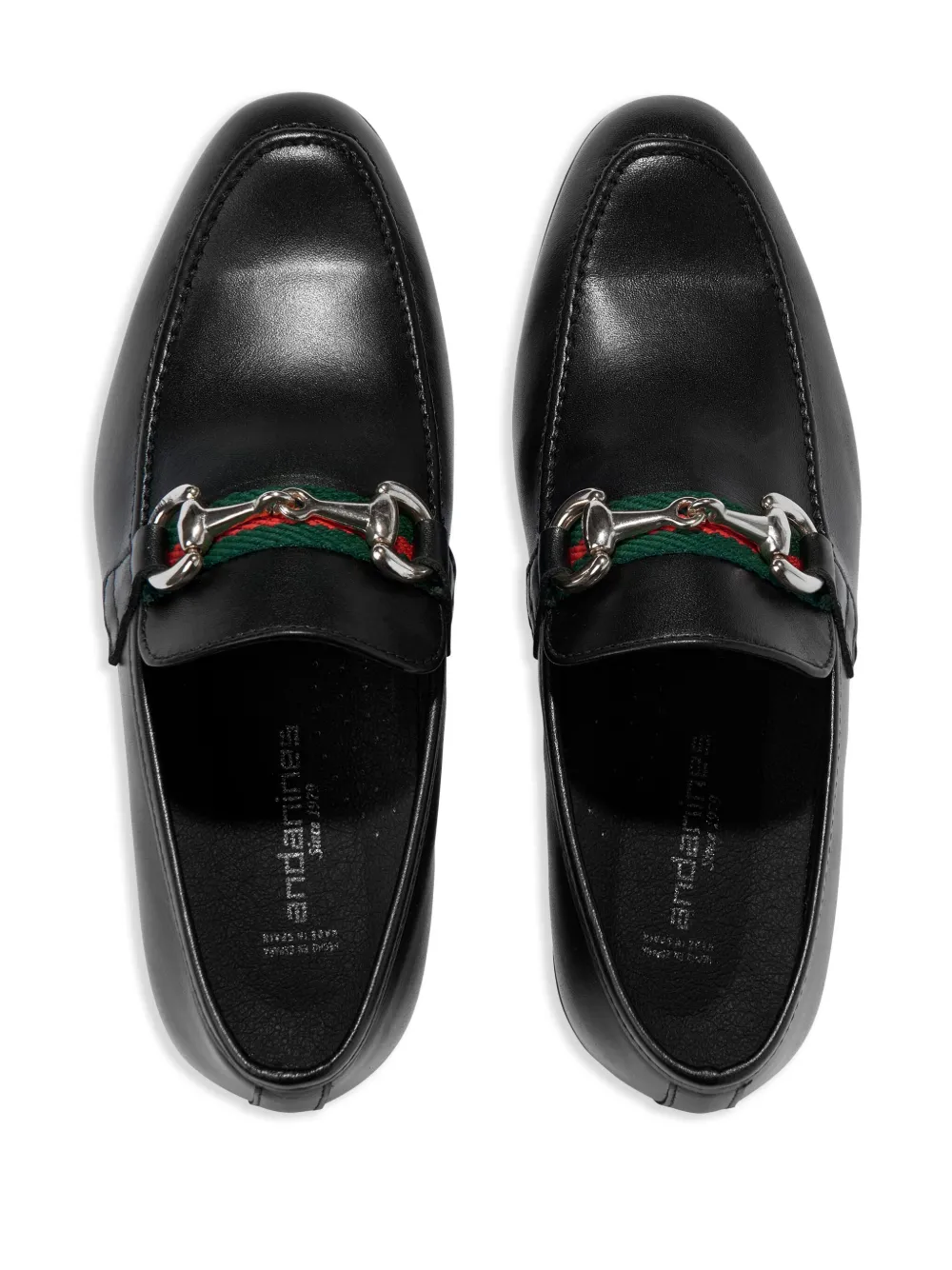 Andanines Boys Leather Loafers In 黑色