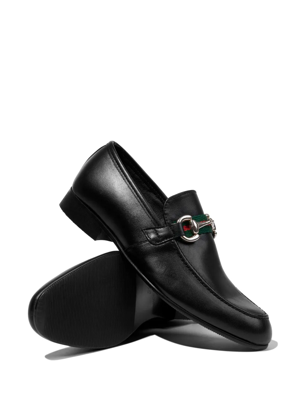 Andanines Boys Leather Loafers In 黑色