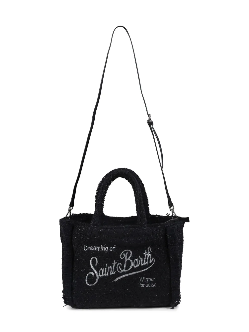 MC2 Saint Barth Colette tweed schoudertas Zwart