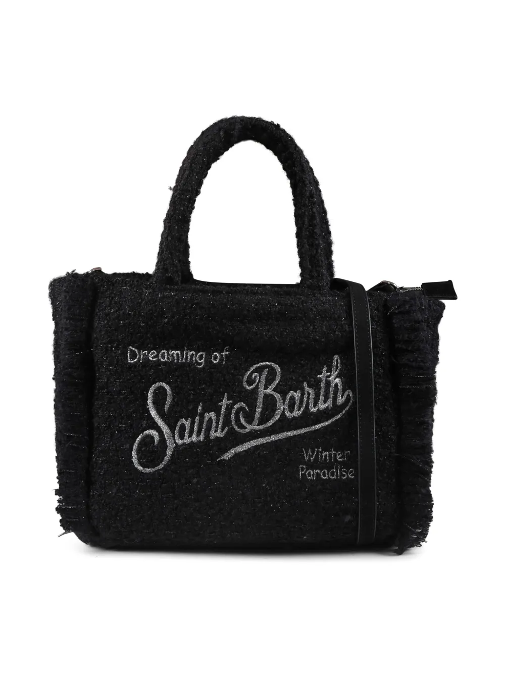 MC2 Saint Barth Colette tweed shoulder bag | Black | Image 1