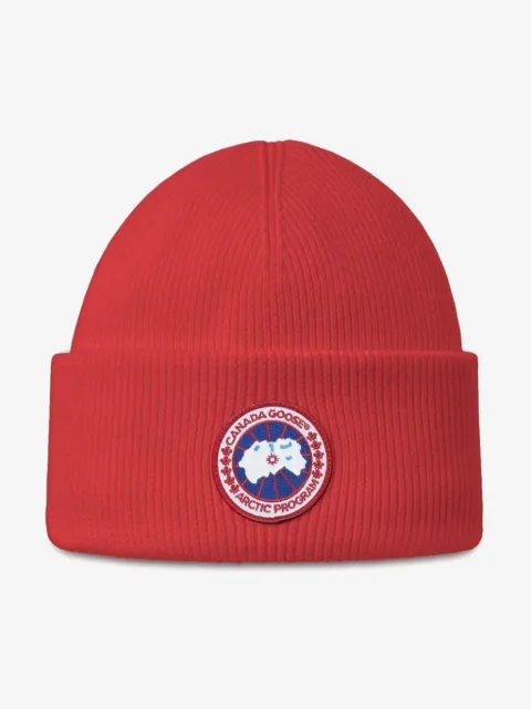 Canada Goose Kids gorro tejido con parche del logo
