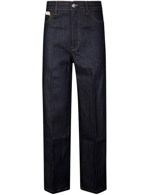 Setchu jeans capri con diseño recto