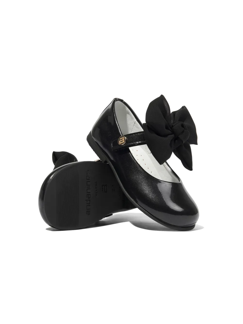 ANDANINES Ballerina's met strikdetail Zwart