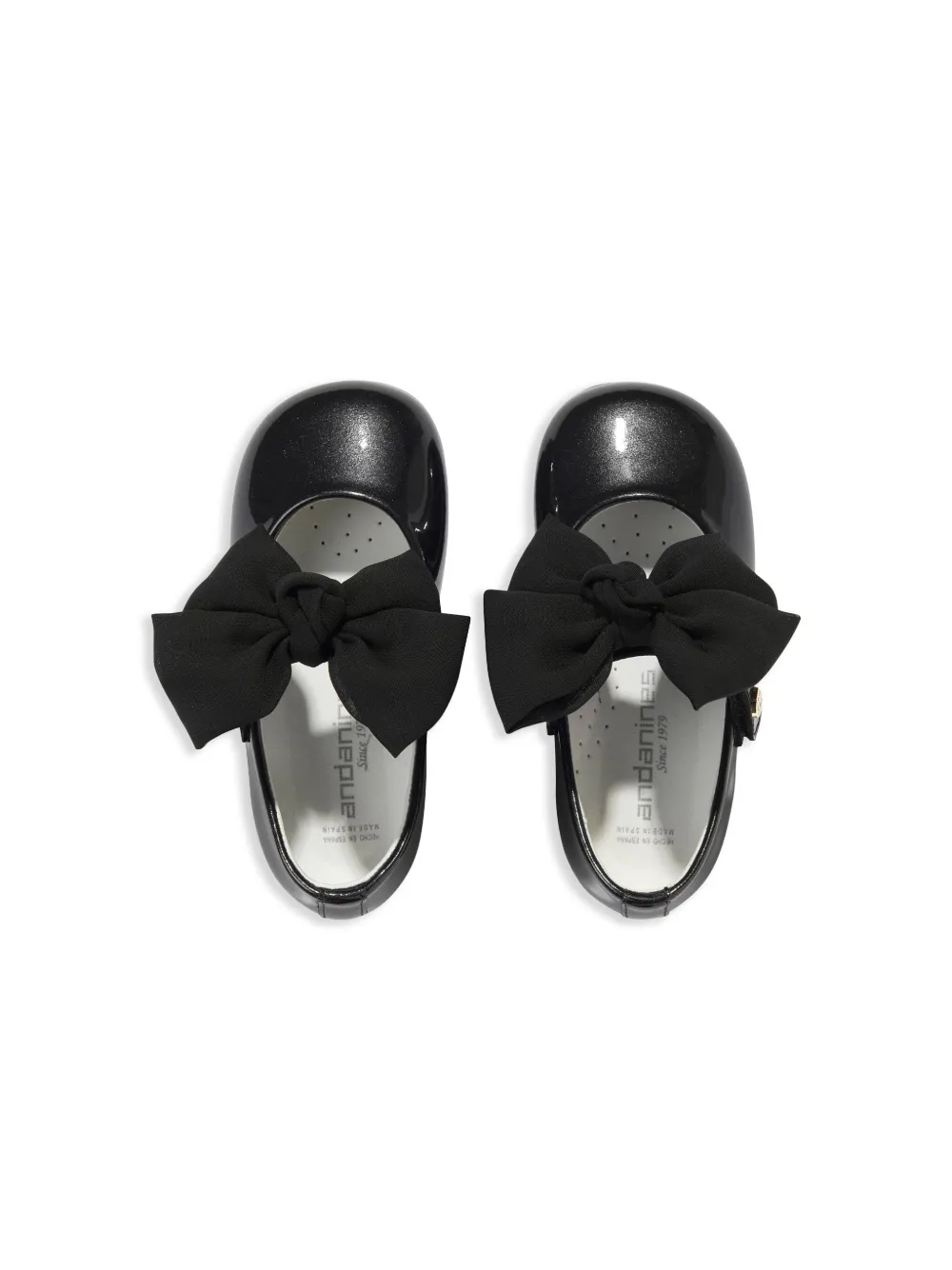 ANDANINES Ballerina's met strikdetail Zwart