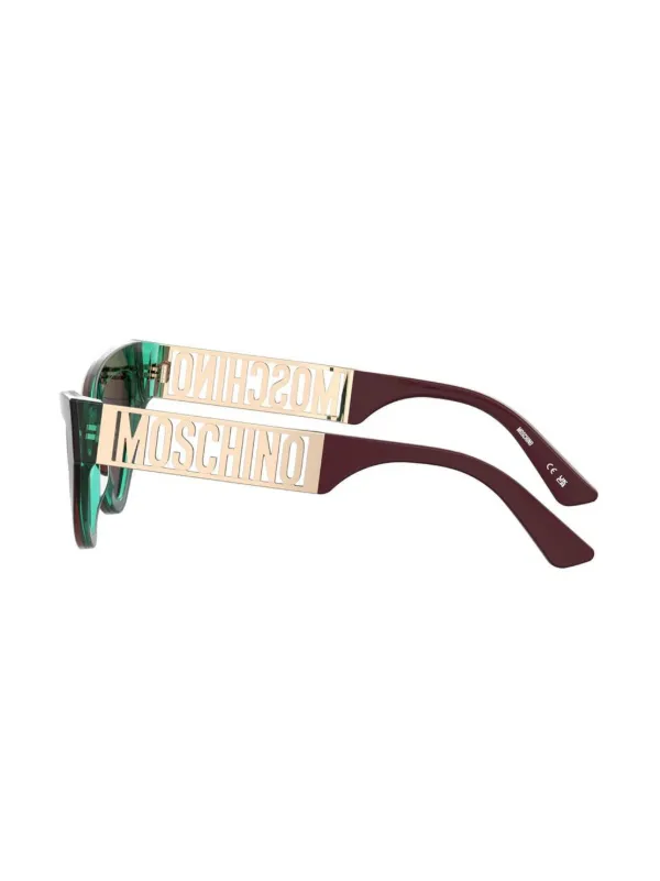 Moschino Eyewear logo-plaque Sunglasses | Red | FARFETCH UZ