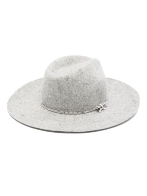 Ermanno Scervino crystal-embellished fedora hat