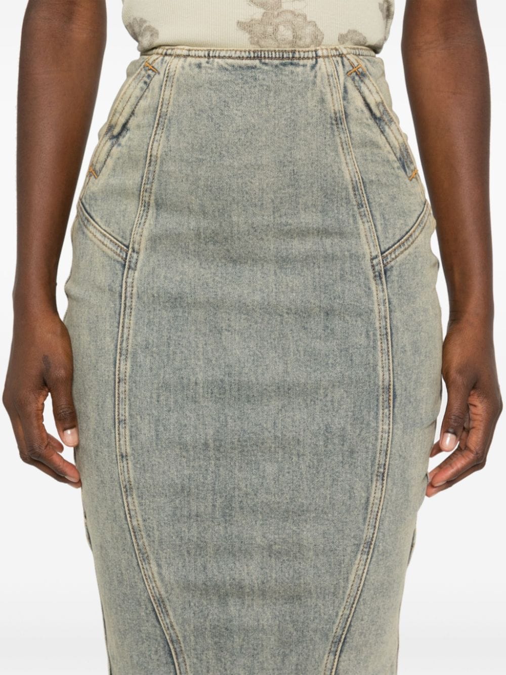 Shop Entire Studios Channel Maxi Skirt In Neutrals