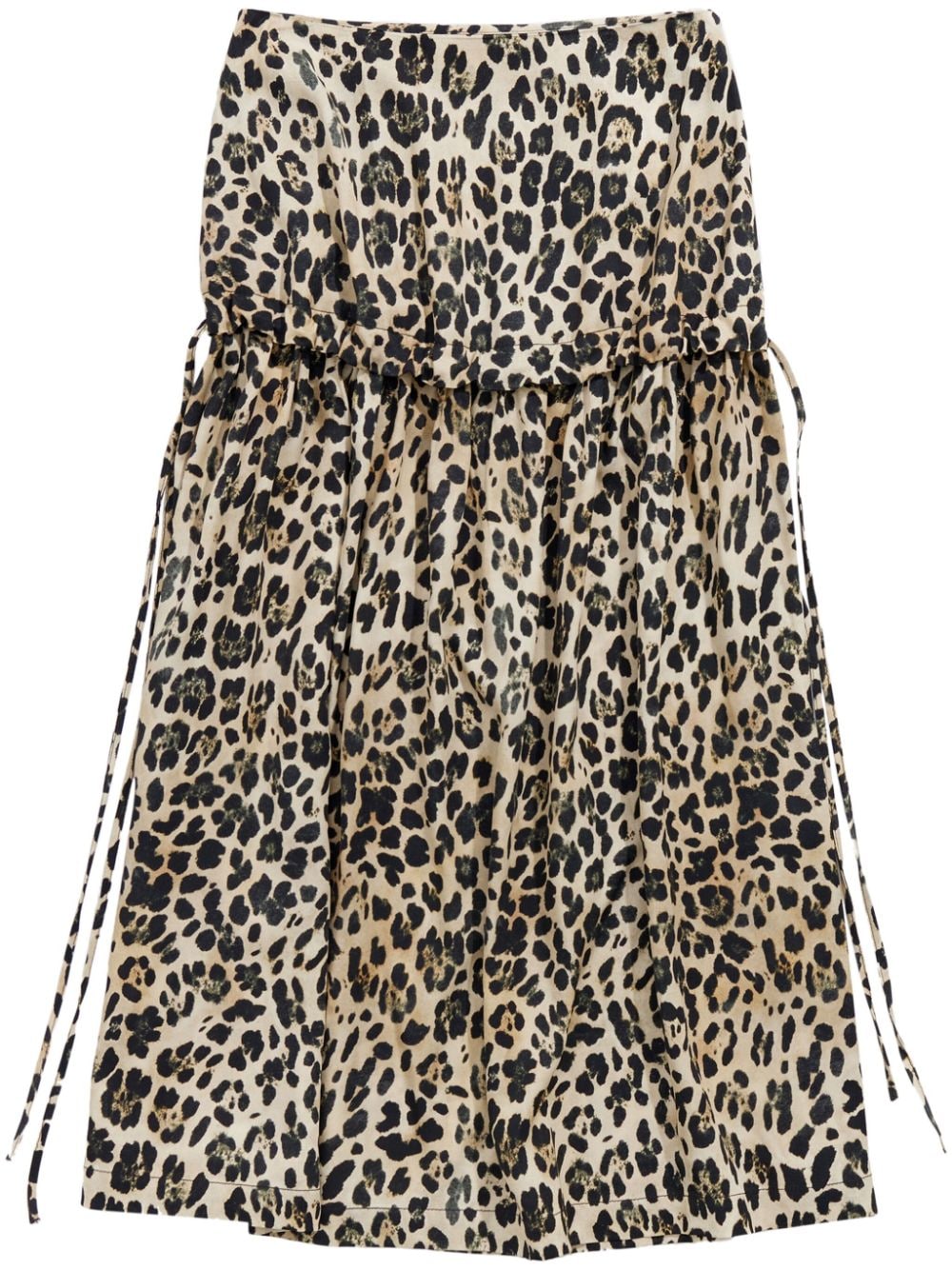 A-line leopard-print skirt