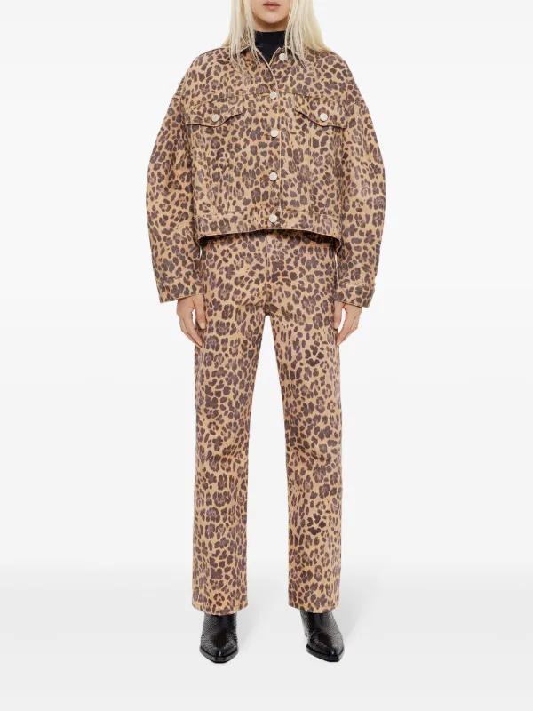 Bimba y Lola レオパード オーバーサイズ デニムジャケット Bimba y Lola レオパード オーバーサイズ デニムジャケット