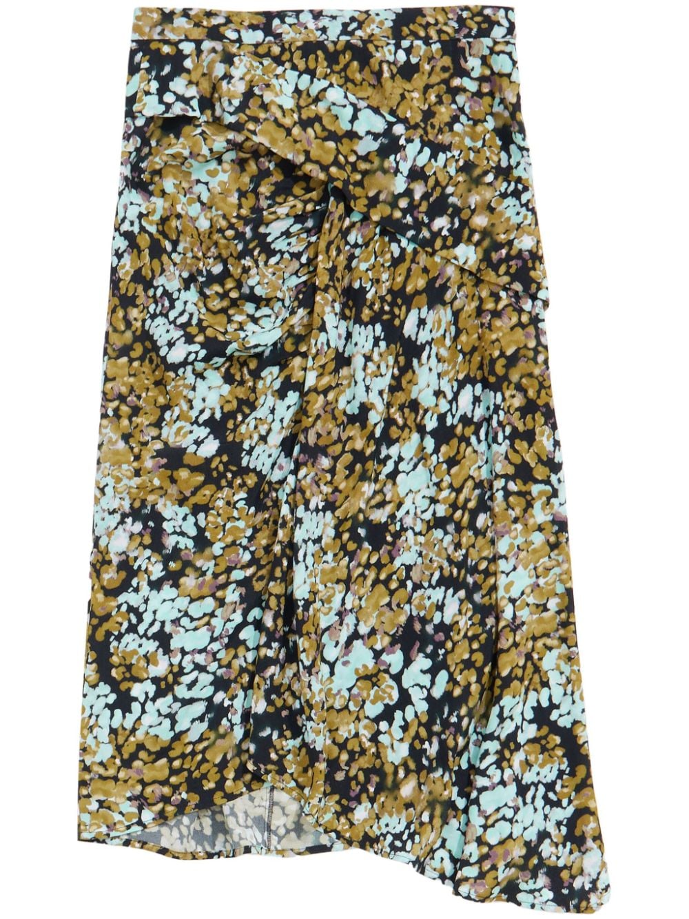 Leomimosa-print midi skirt