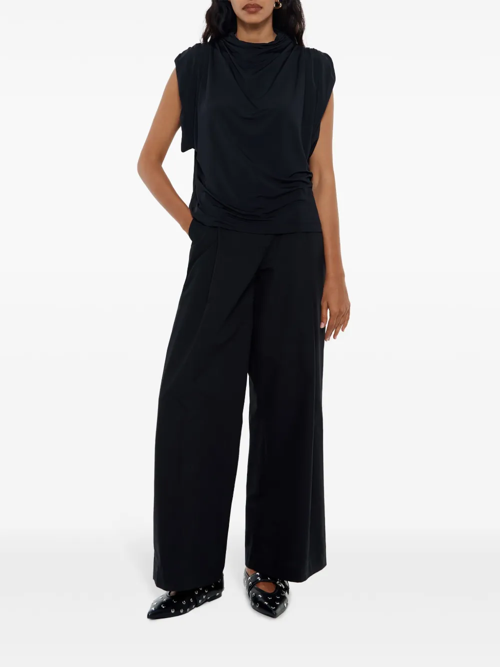 Bimba y Lola Broek met wijde pijpen - Zwart